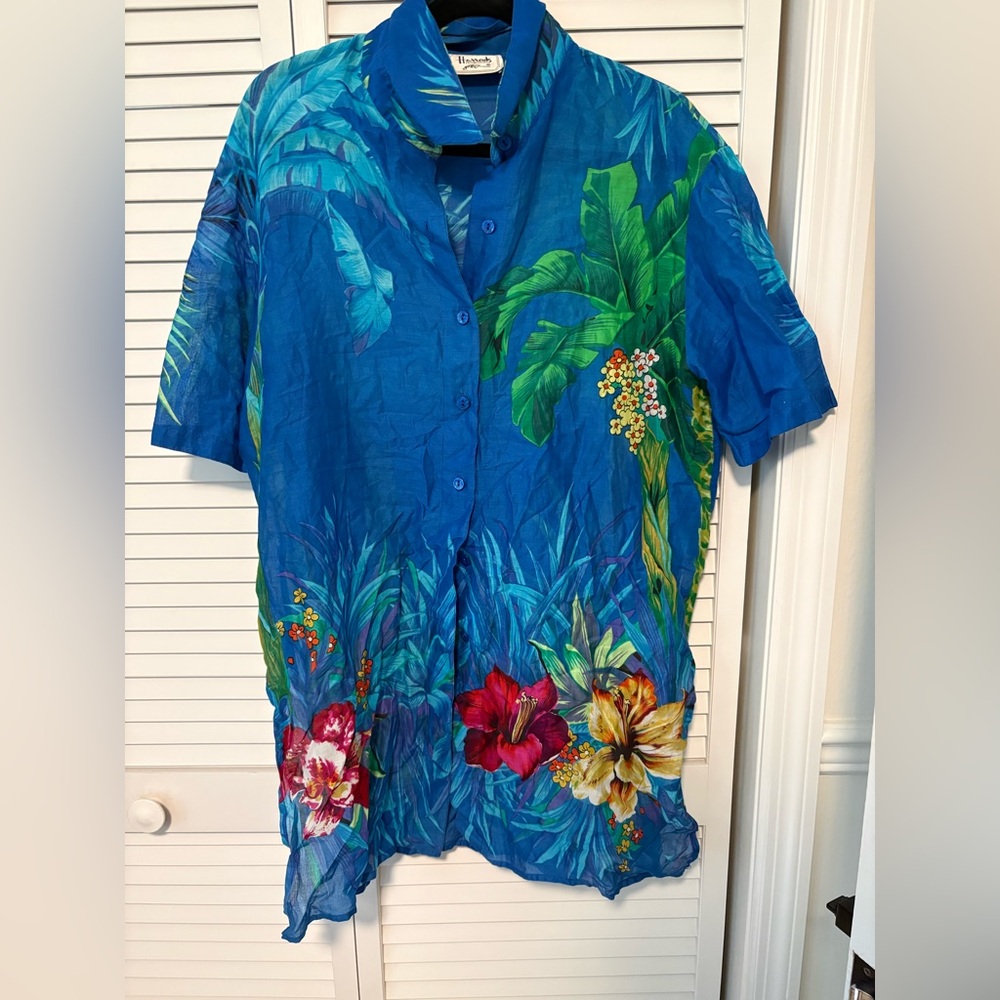Vintage Hawaiian vacation 100% breathable cotton men’s button down from Harrods